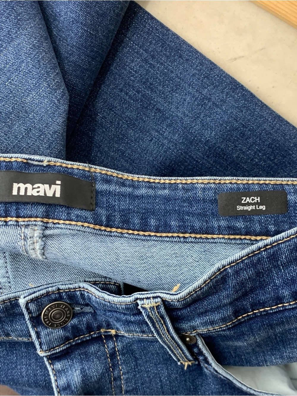 MAVI Men Size 34 x 32 Jeans Zach Straight Leg Pants Light Wash Organic Stretch - Picture 5 of 6